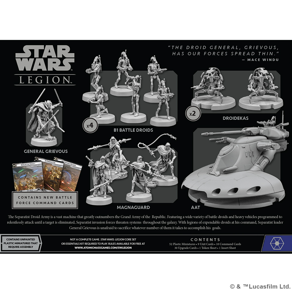 Star Wars : Legion - Separatist Invasion Battle Force Starter Set